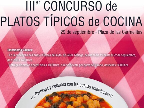 cartel III concurso de platos tipicos