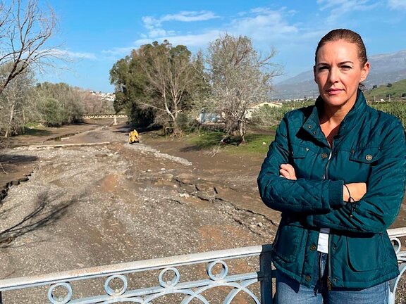 Patricia Rueda en el río Vélez